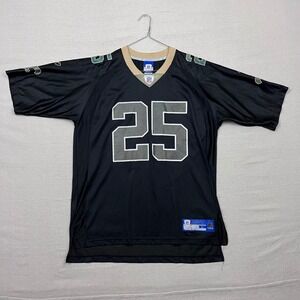 Reebok NFL New Orleans Saints Reggie Bush 25 Black Football Jersey Men's Large
